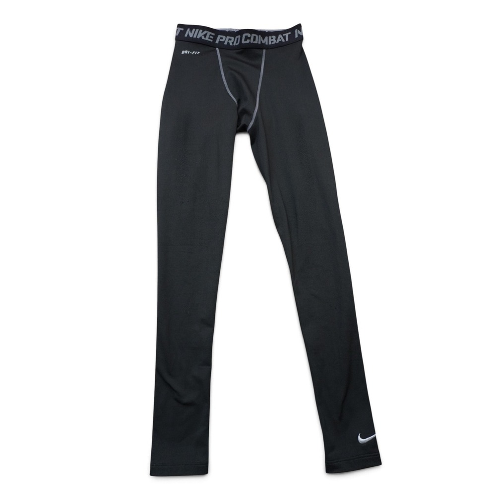 Nike Pro Combat Leggings Kids Small Black Good Compression Dri-FIT Pants